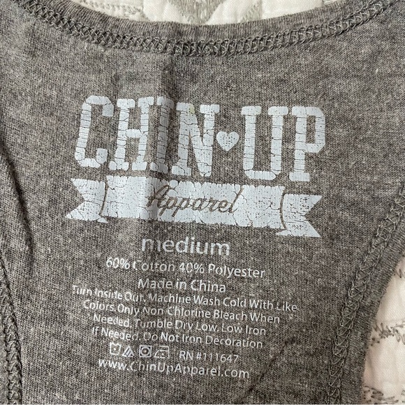 Chin Up Apparel Gray and Purple #GYM Selfie Tank Top - Picture 5 of 5